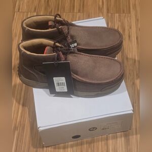 Unused Cody James Brown Leather Lace Up Waterproof Boots